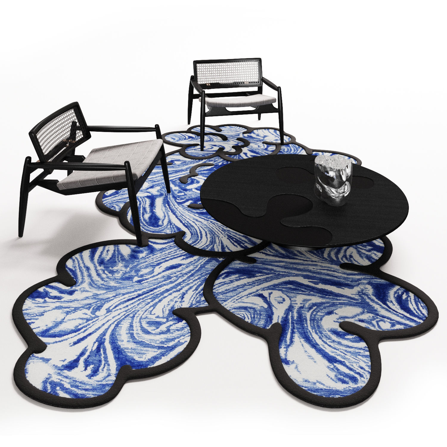 albedo isole coffee table set 3D model_2