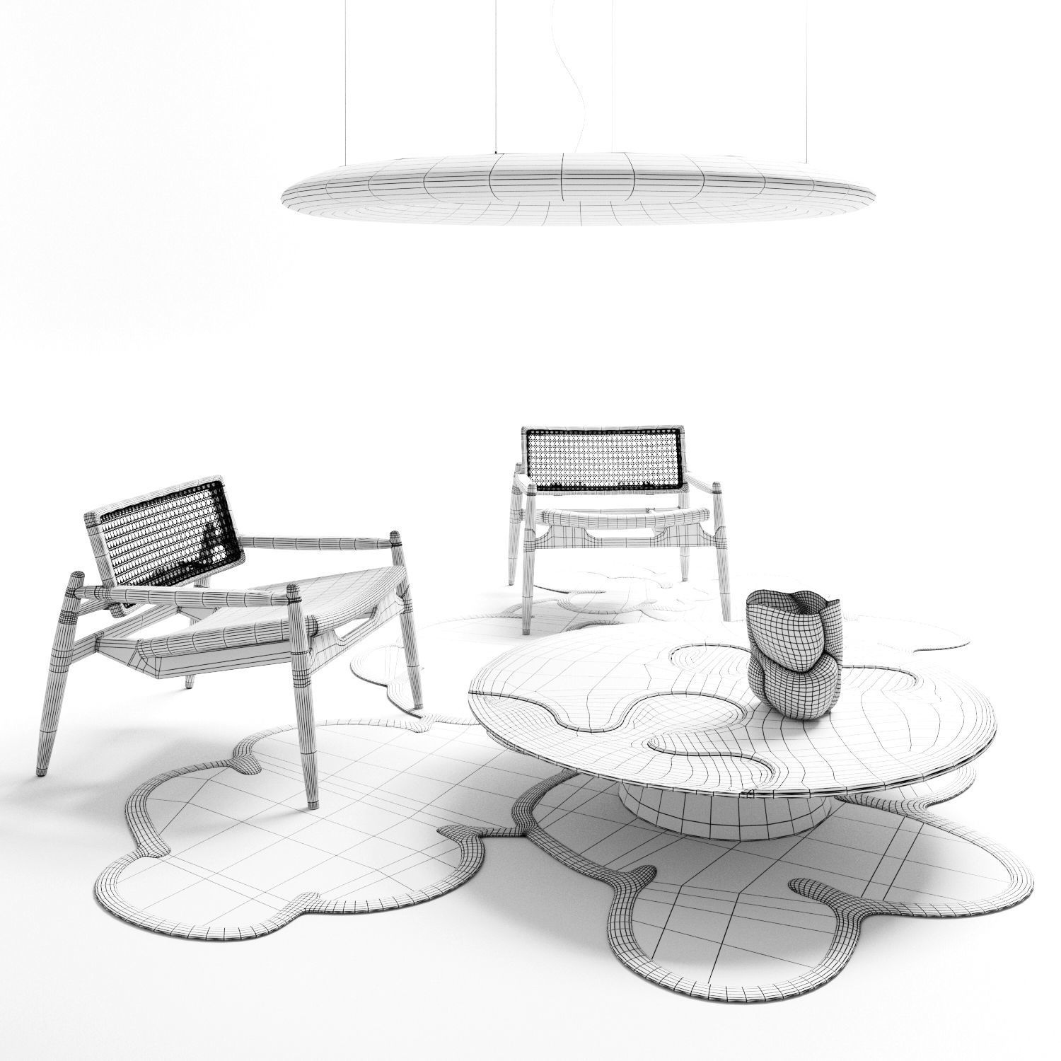 albedo isole coffee table set 3D model_11