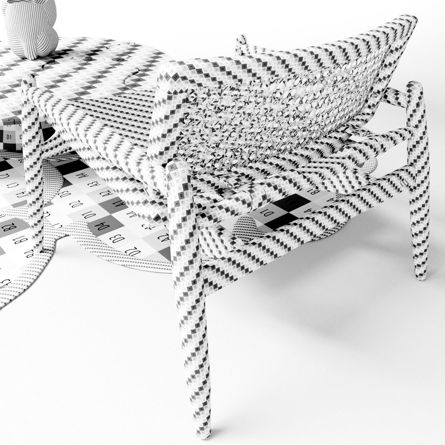 albedo isole coffee table set 3D model_16