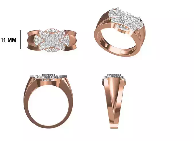 Mens Ring STL OBJ FBX JCD Details