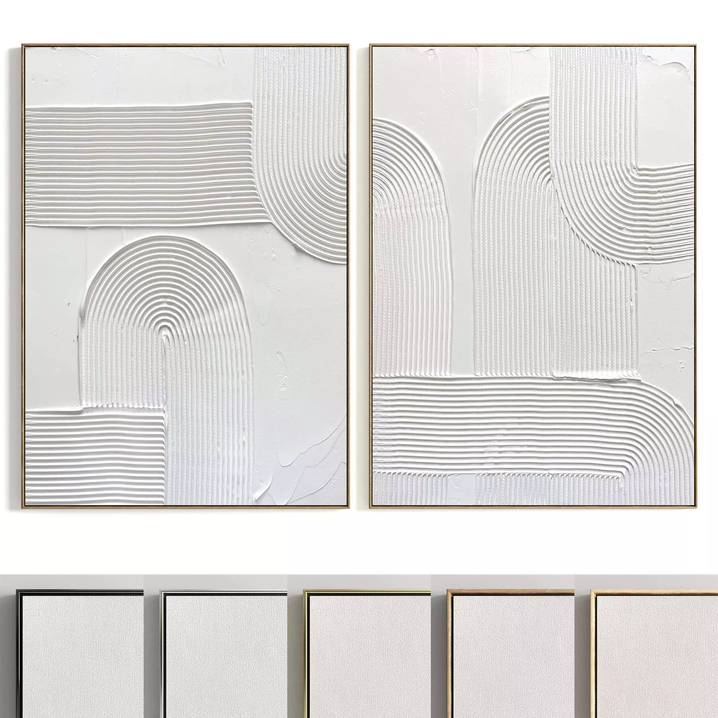 Plaster Two Photo Frame 277 Low-poly 3D model_0