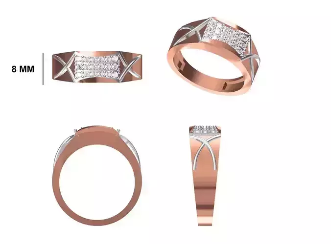 Mens Ring STL OBJ FBX JCD Details