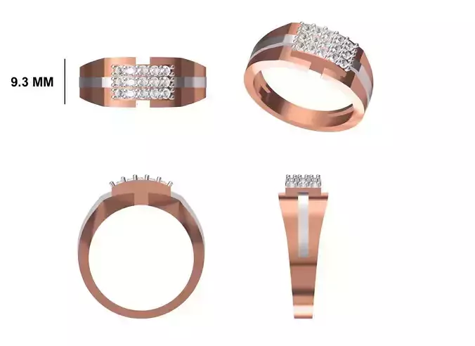Mens Ring STL OBJ FBX JCD Details