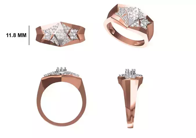 Mens Ring STL OBJ FBX JCD Details