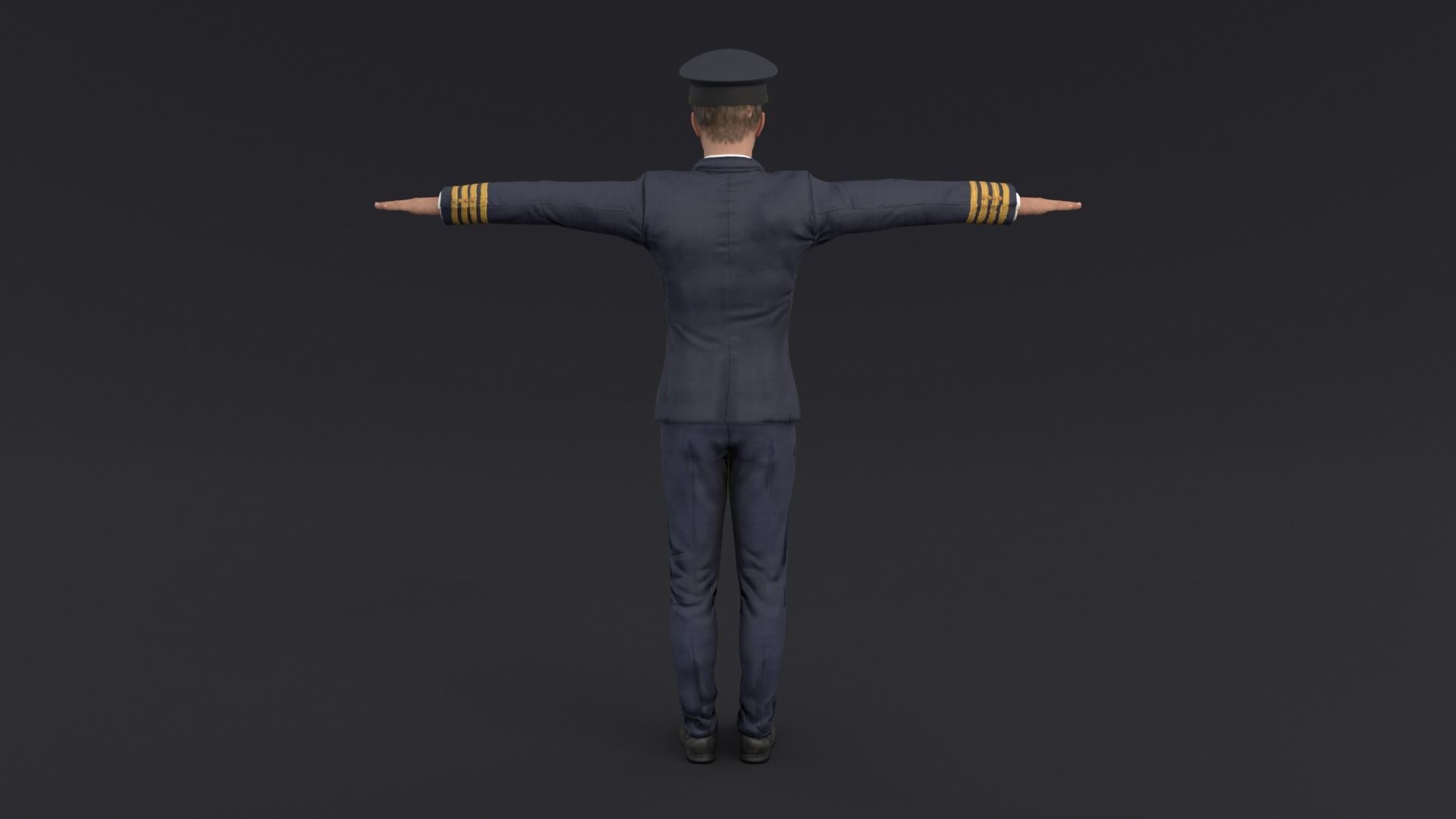 Pilot Rigged 3D model Low-poly 3D model_5