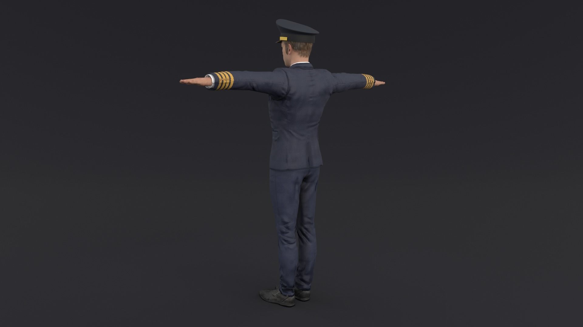 Pilot Rigged 3D model Low-poly 3D model_4