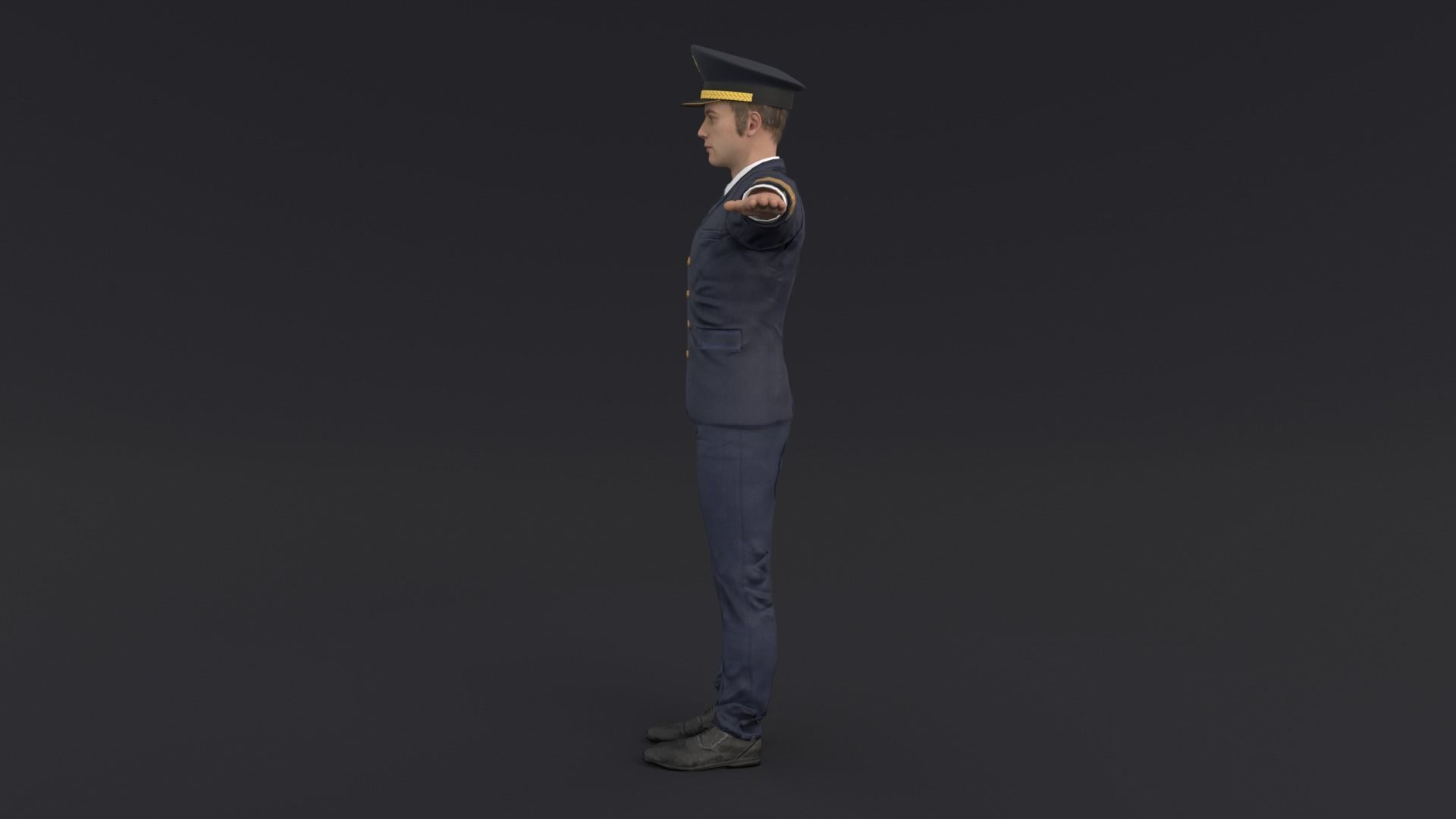 Pilot Rigged 3D model Low-poly 3D model_3