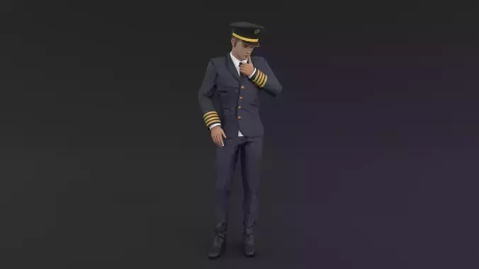 Pilot Rigged 3D model