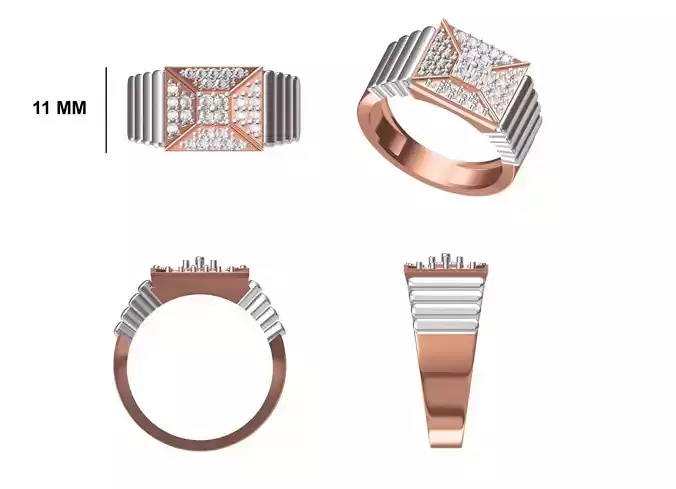 Mens Ring STL OBJ FBX JCD Details