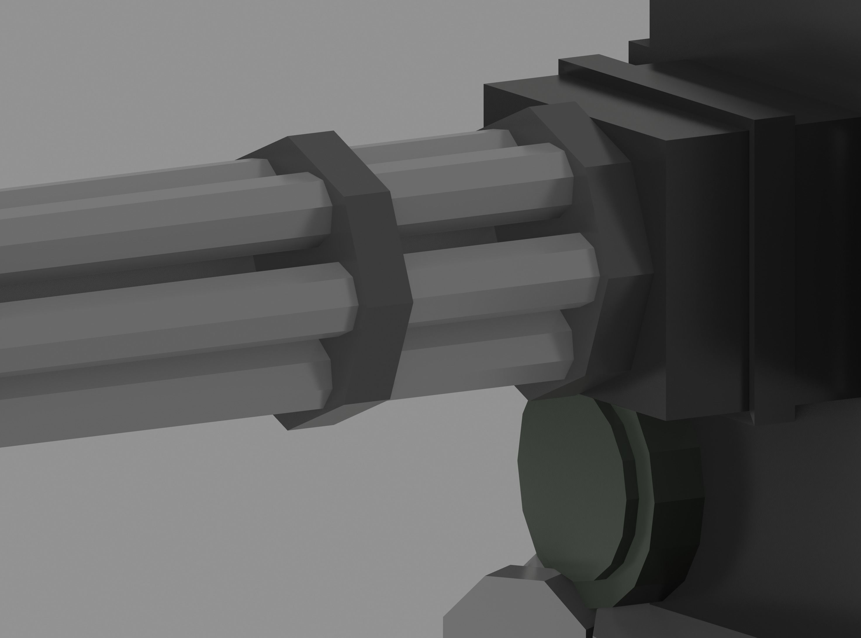 Sentry Gun Low-poly 3D model_16
