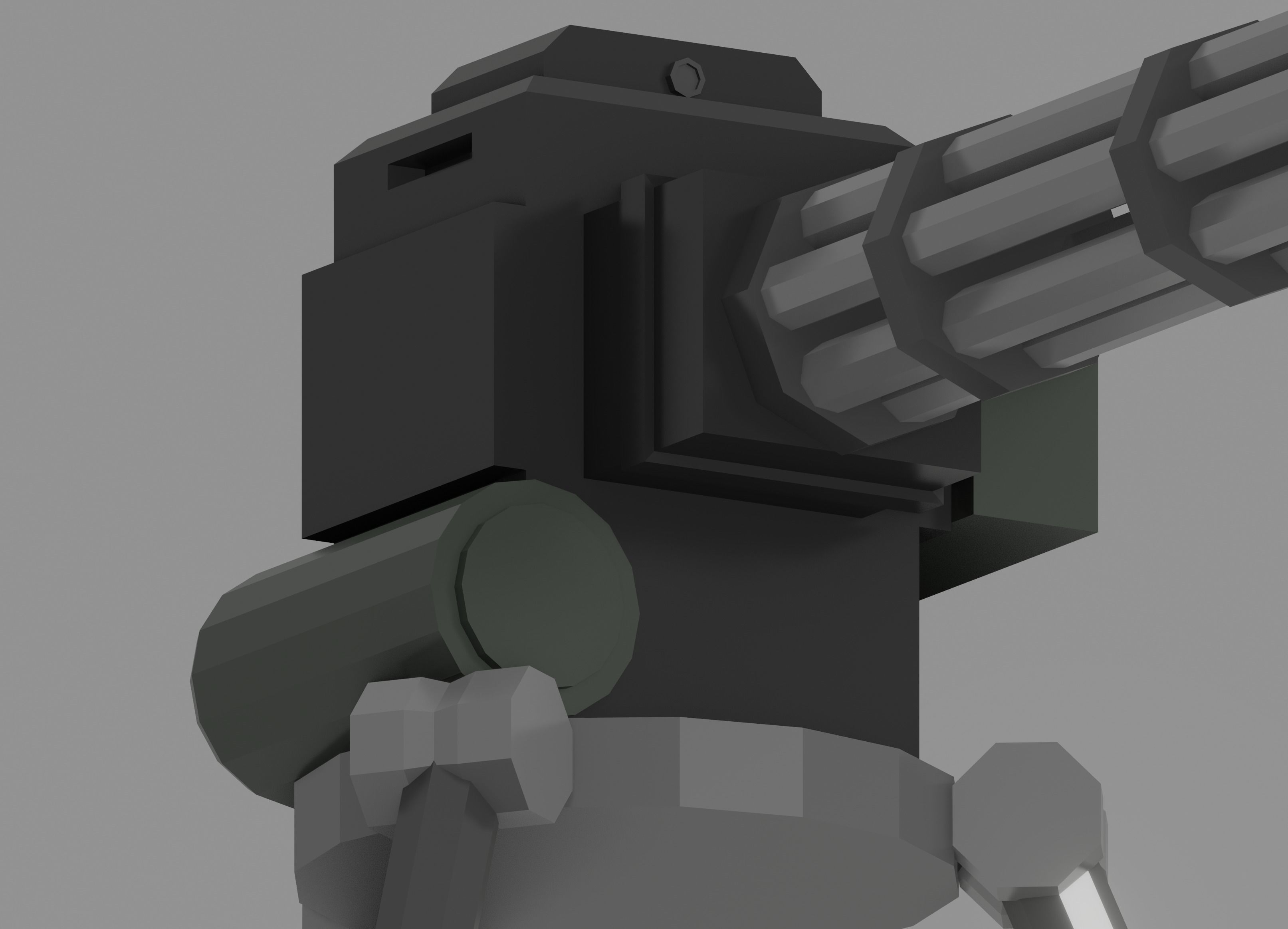 Sentry Gun Low-poly 3D model_18
