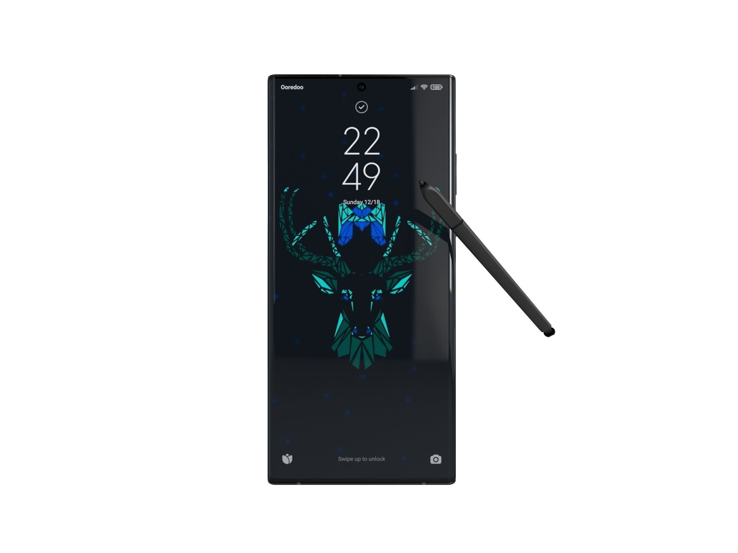2022 Galaxy Note 20 Ultra with S pen game asset Low-poly 3D model_7