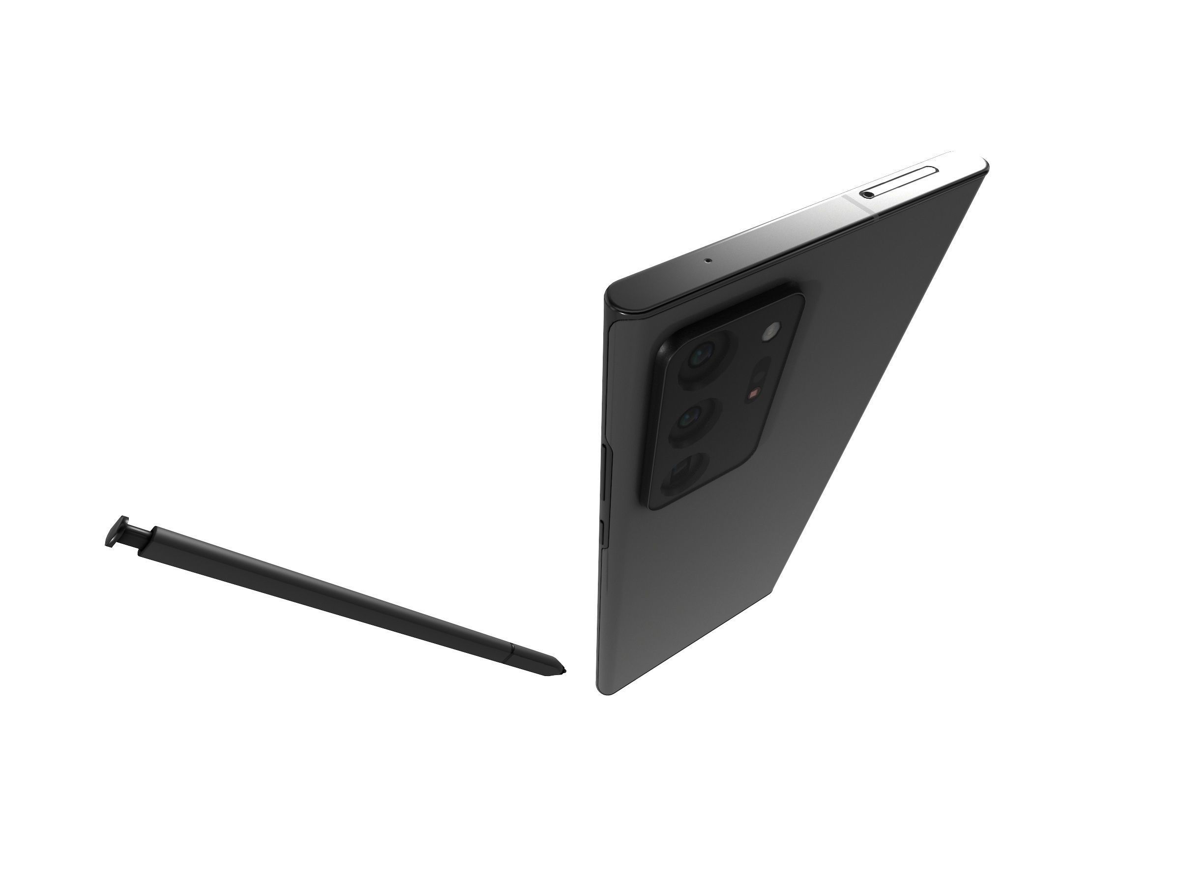 2022 Galaxy Note 20 Ultra with S pen game asset Low-poly 3D model_2