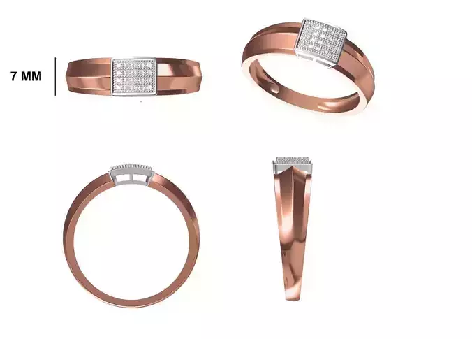 Mens Ring STL OBJ FBX JCD Details