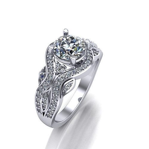 wedding engagement women ring 3dm 3D print model