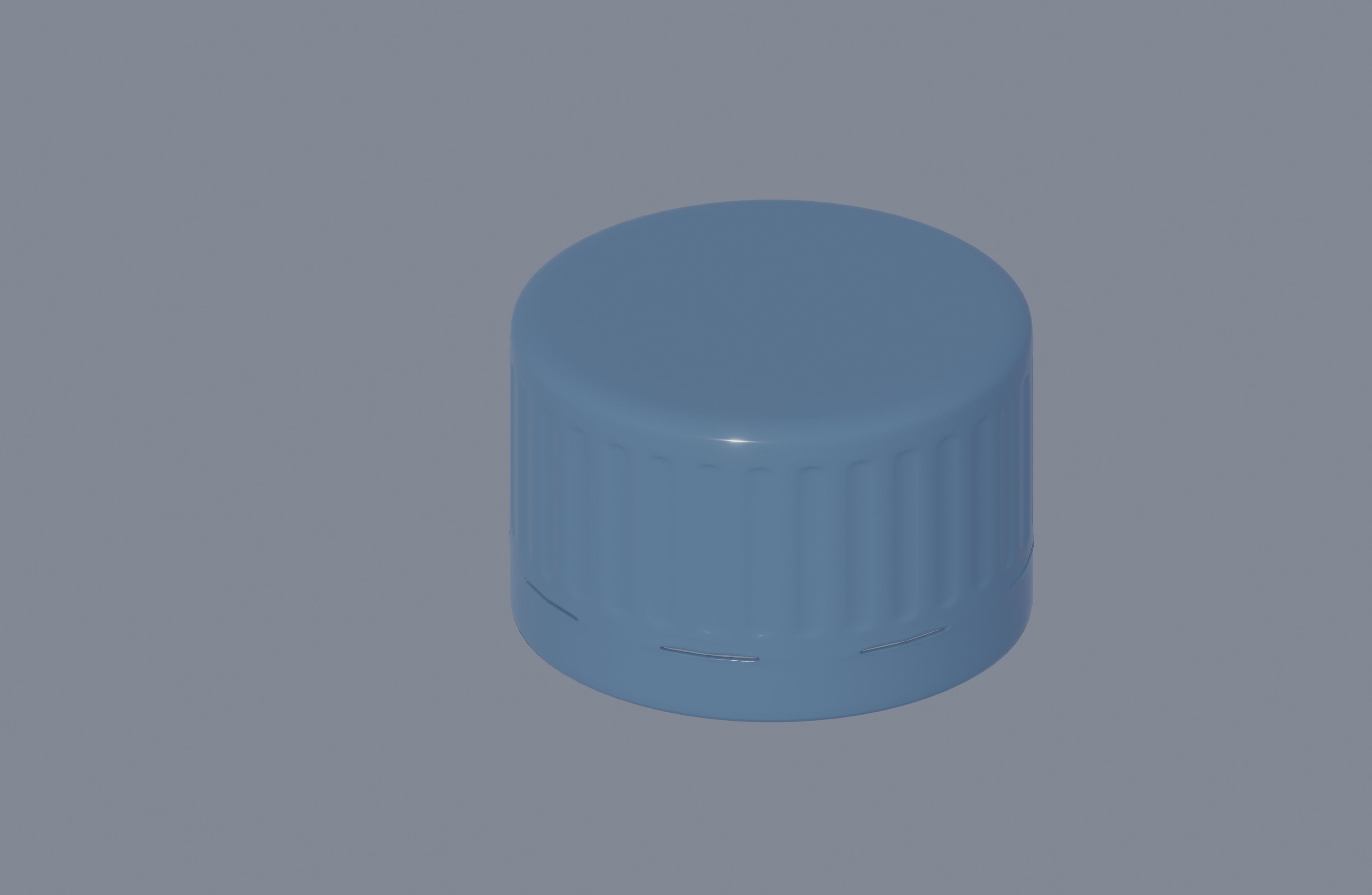 Plastic Bottle Cap 3D model_2