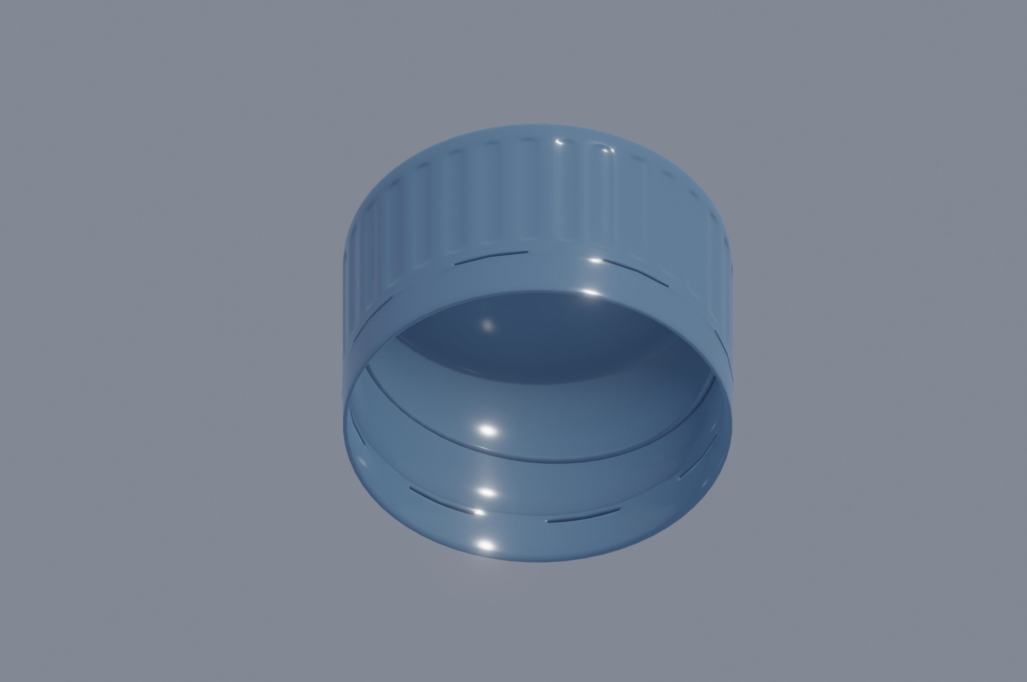 Plastic Bottle Cap 3D model_4