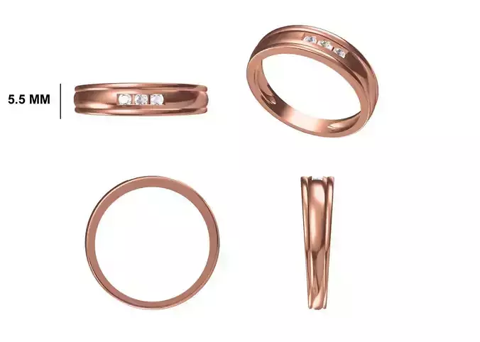 Mens Ring STL OBJ FBX JCD Details