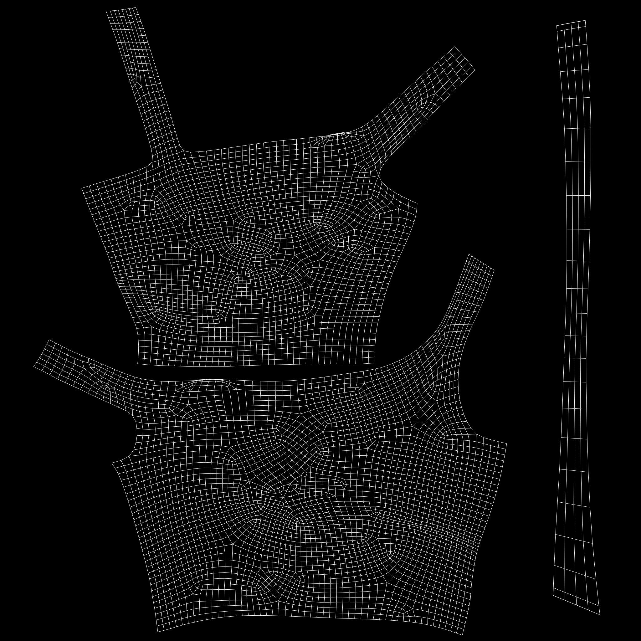 Female Stained Off Shoulder Crop Top Low-poly 3D model_13