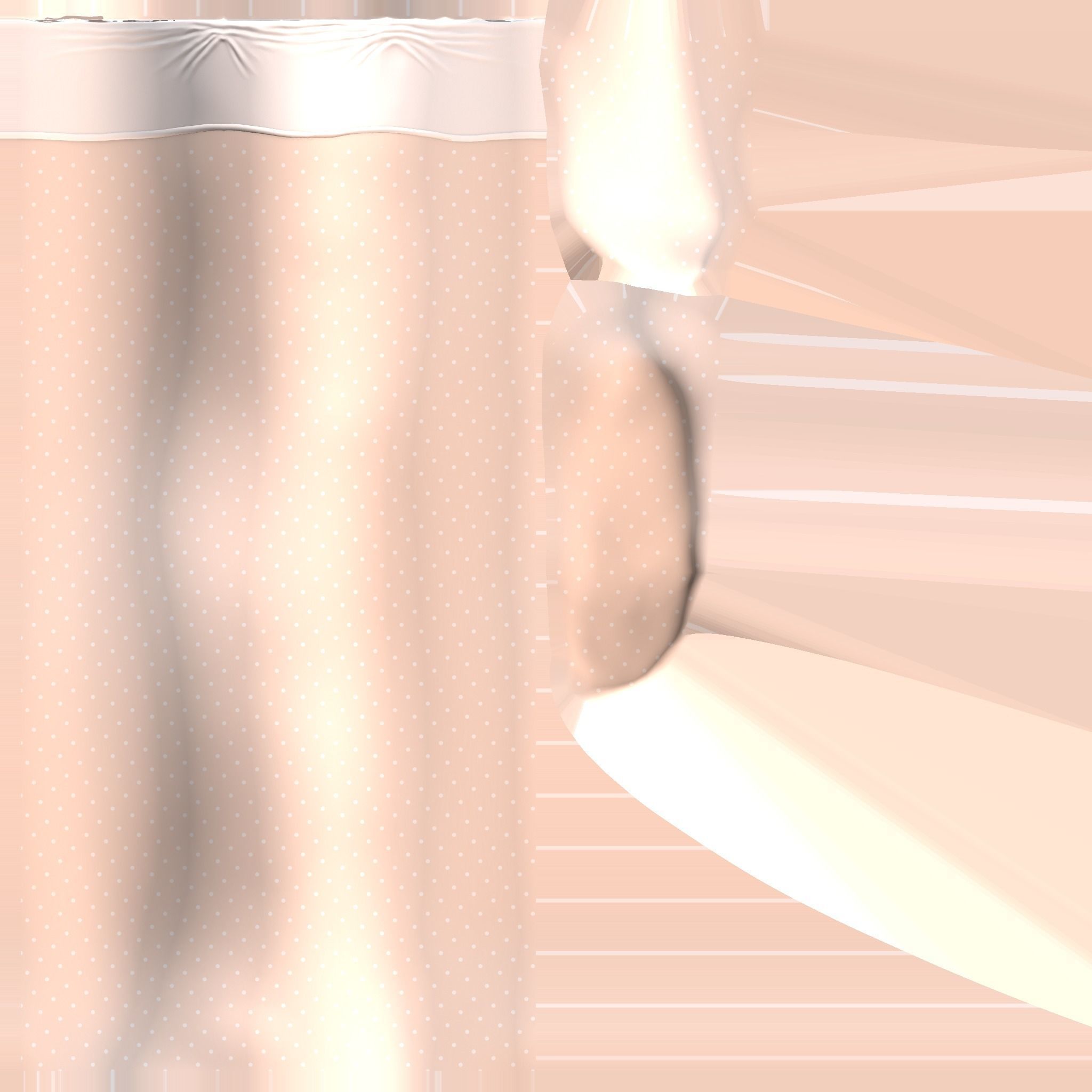 Pin Up Retro Stockings With With Red Shoes Low-poly 3D model_10