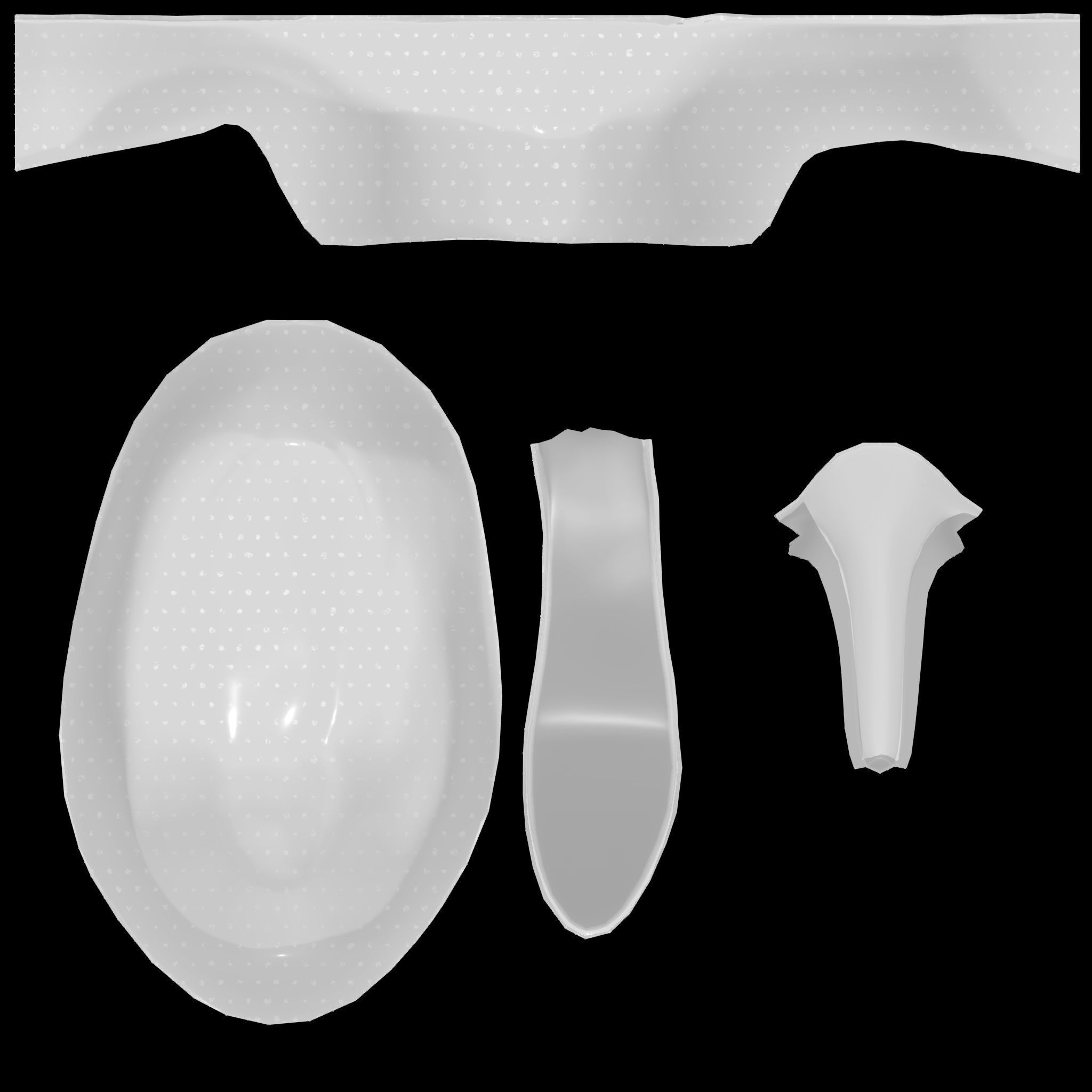 Pin Up Retro Stockings With With Red Shoes Low-poly 3D model_13