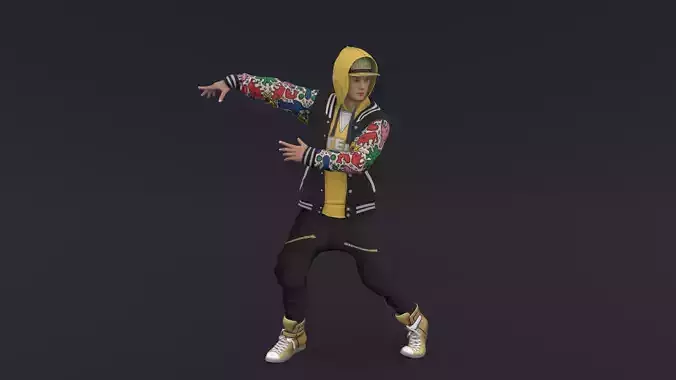Hip Hop Man Rigged 3D Modle