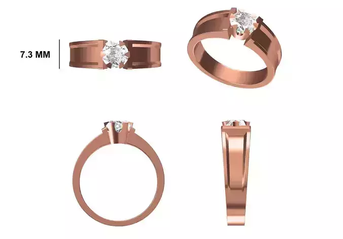 Mens Ring STL OBJ FBX JCD Details