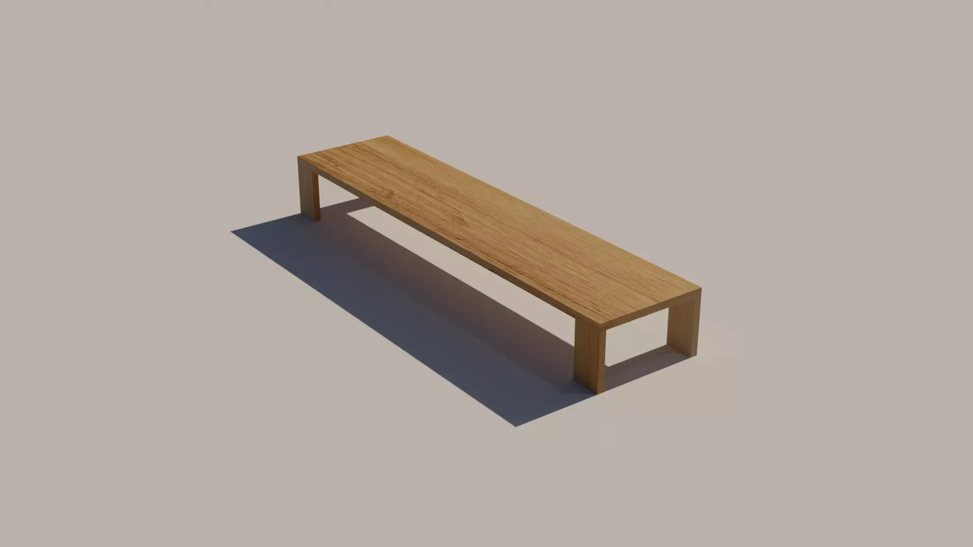 wooden bench Free low-poly 3D model