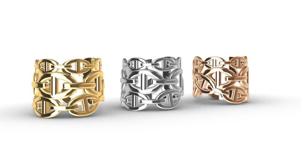 Rings Hermes  3D print model_5