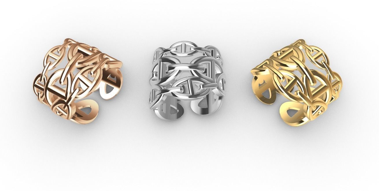 Rings Hermes  3D print model_3
