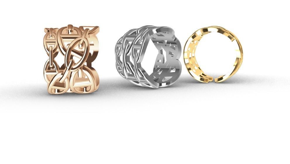 Rings Hermes  3D print model_4