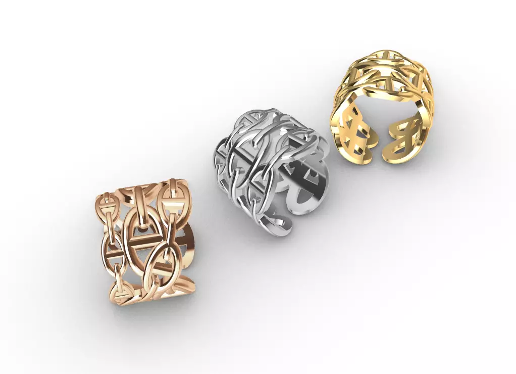 Rings Hermes  3D print model_0