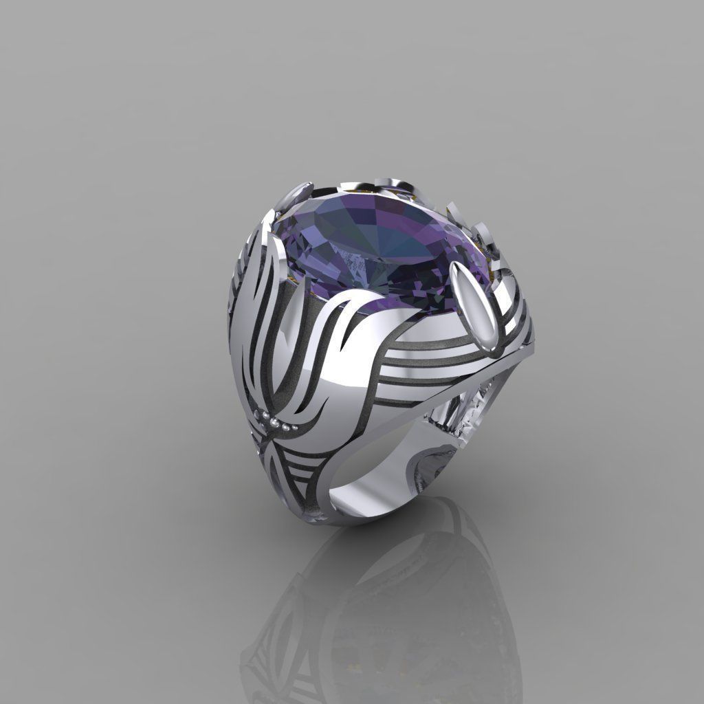 Turkish Antique-Inspired Ring  3D Printable Design 3D print model_1