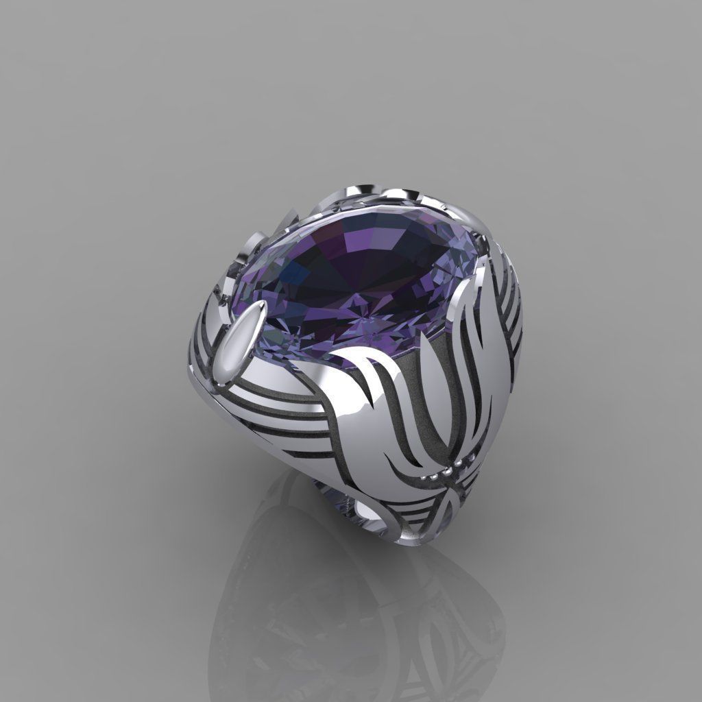 Turkish Antique-Inspired Ring  3D Printable Design 3D print model_5