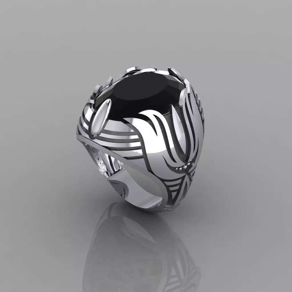 Turkish Antique-Inspired Ring  3D Printable Design 3D print model_0