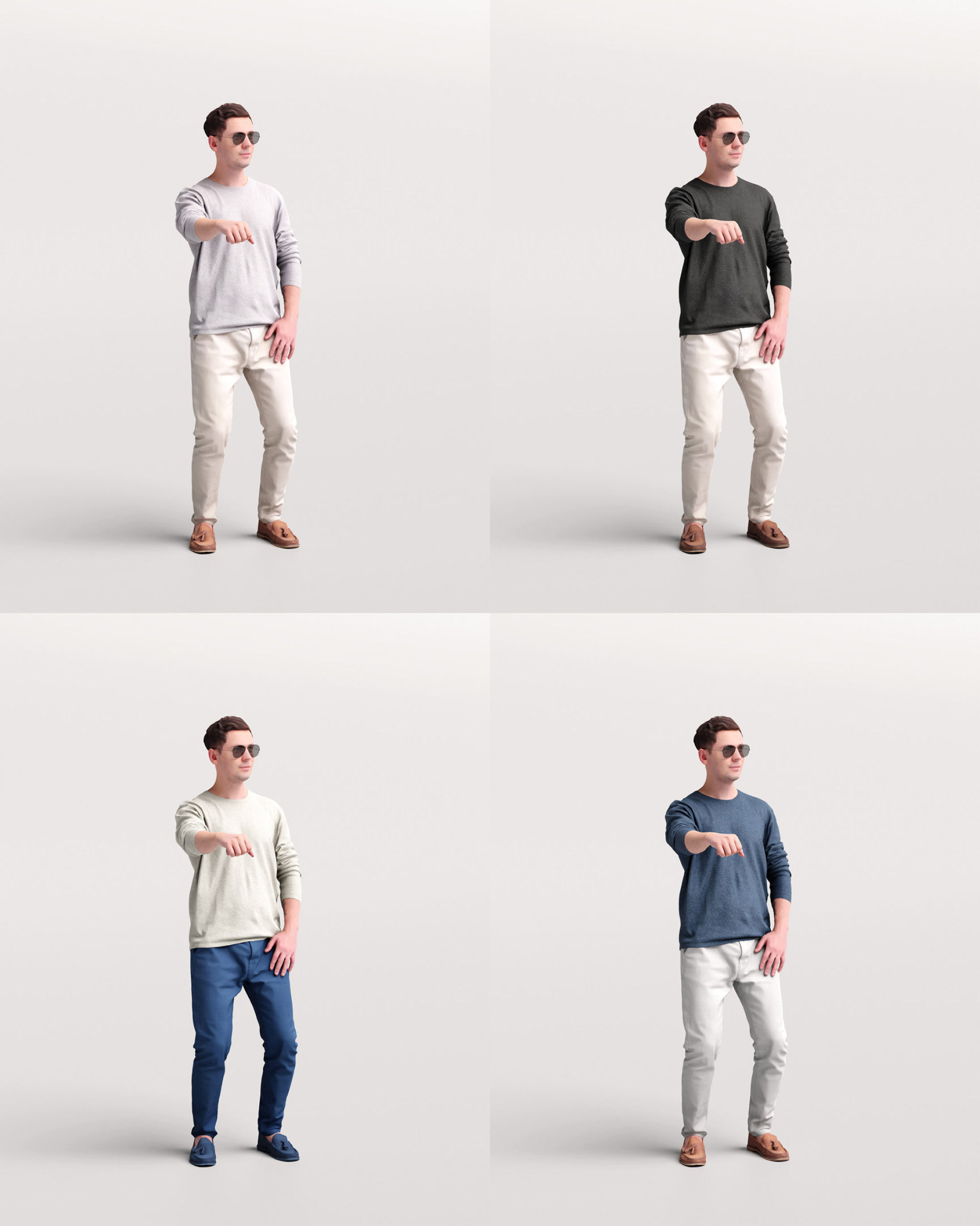 Humano 12- Collection 2207 - YACHT PEOPLE - 12 x 3D models 3D model_16