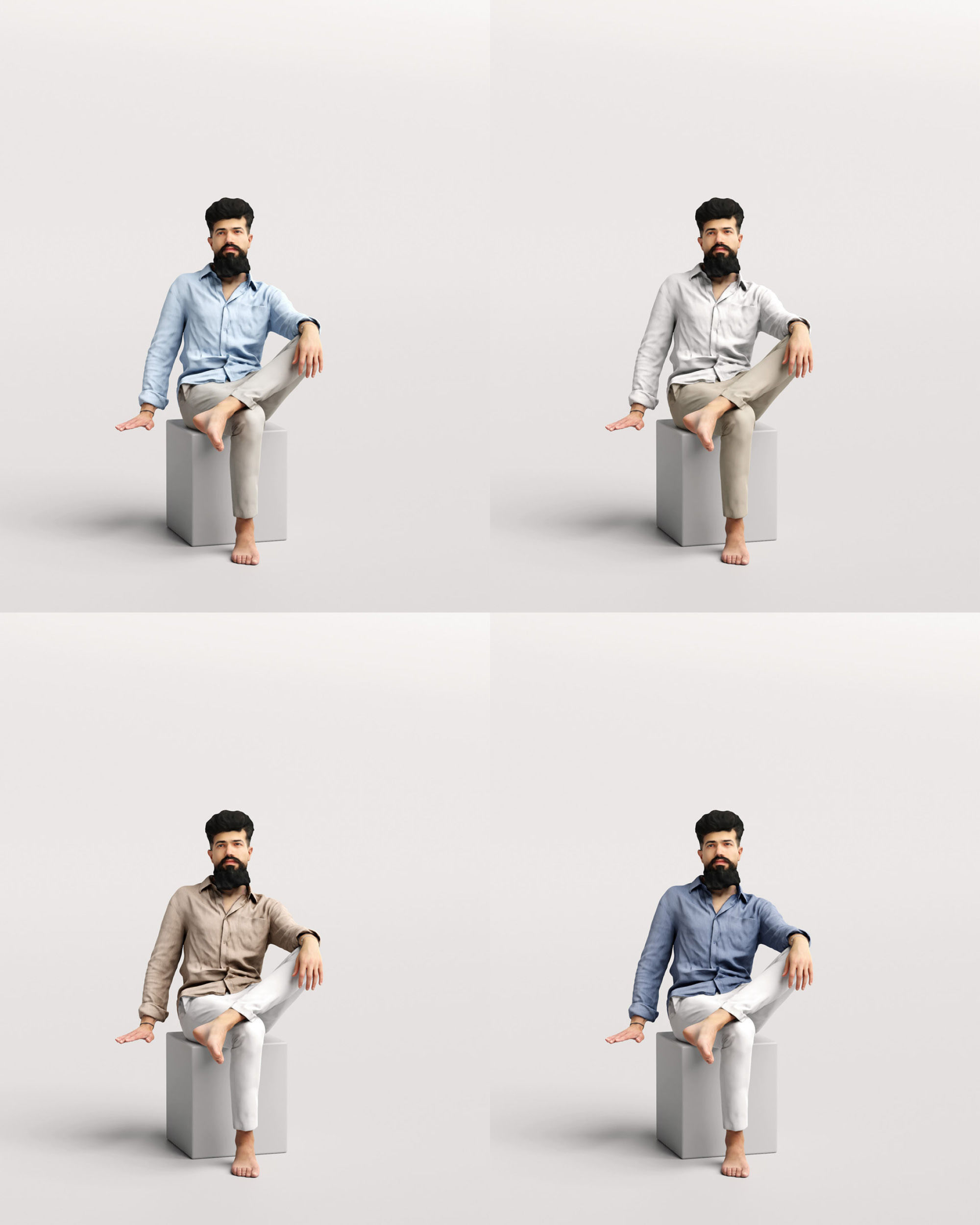 Humano 12- Collection 2207 - YACHT PEOPLE - 12 x 3D models 3D model_19