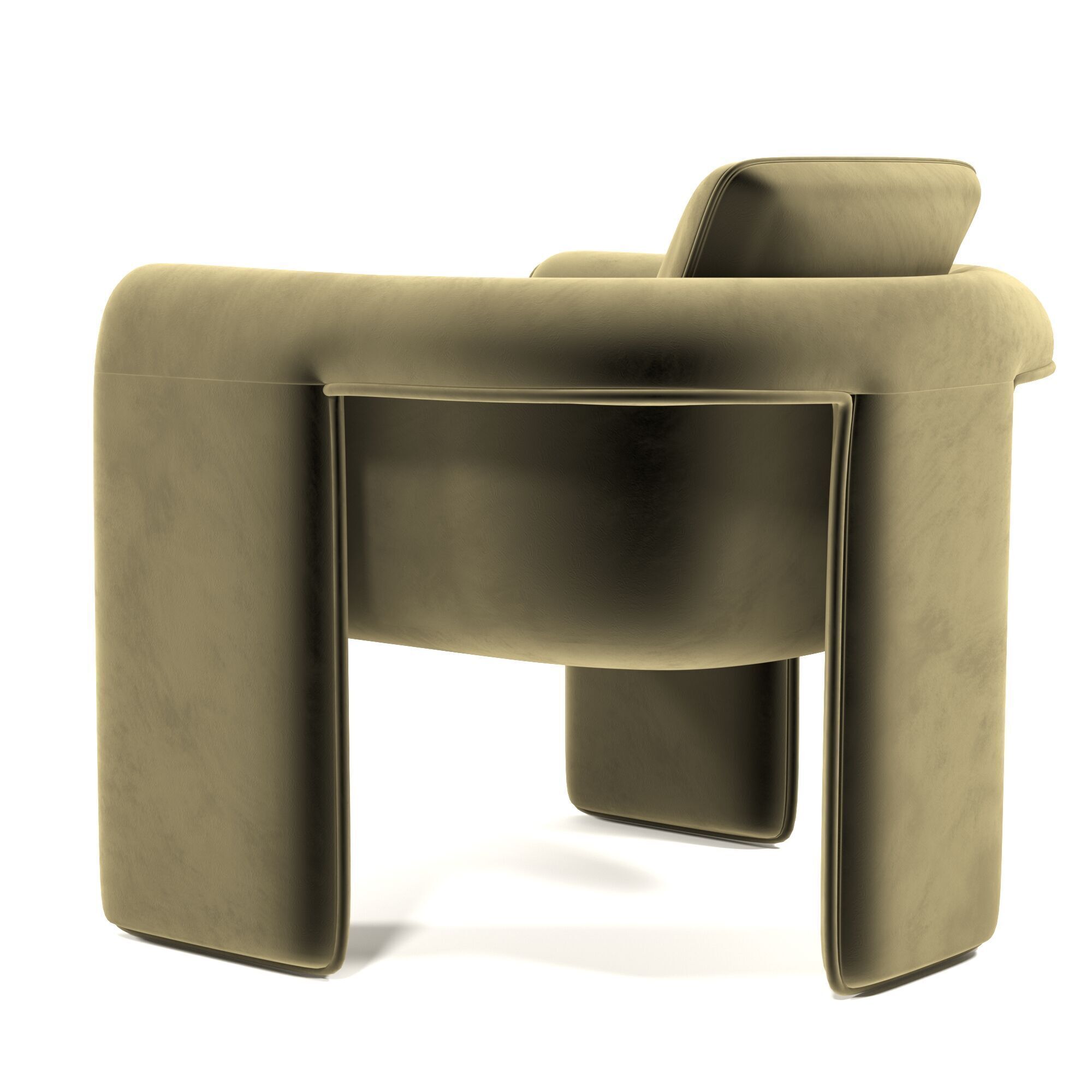 Velvet Chair 3D model_1