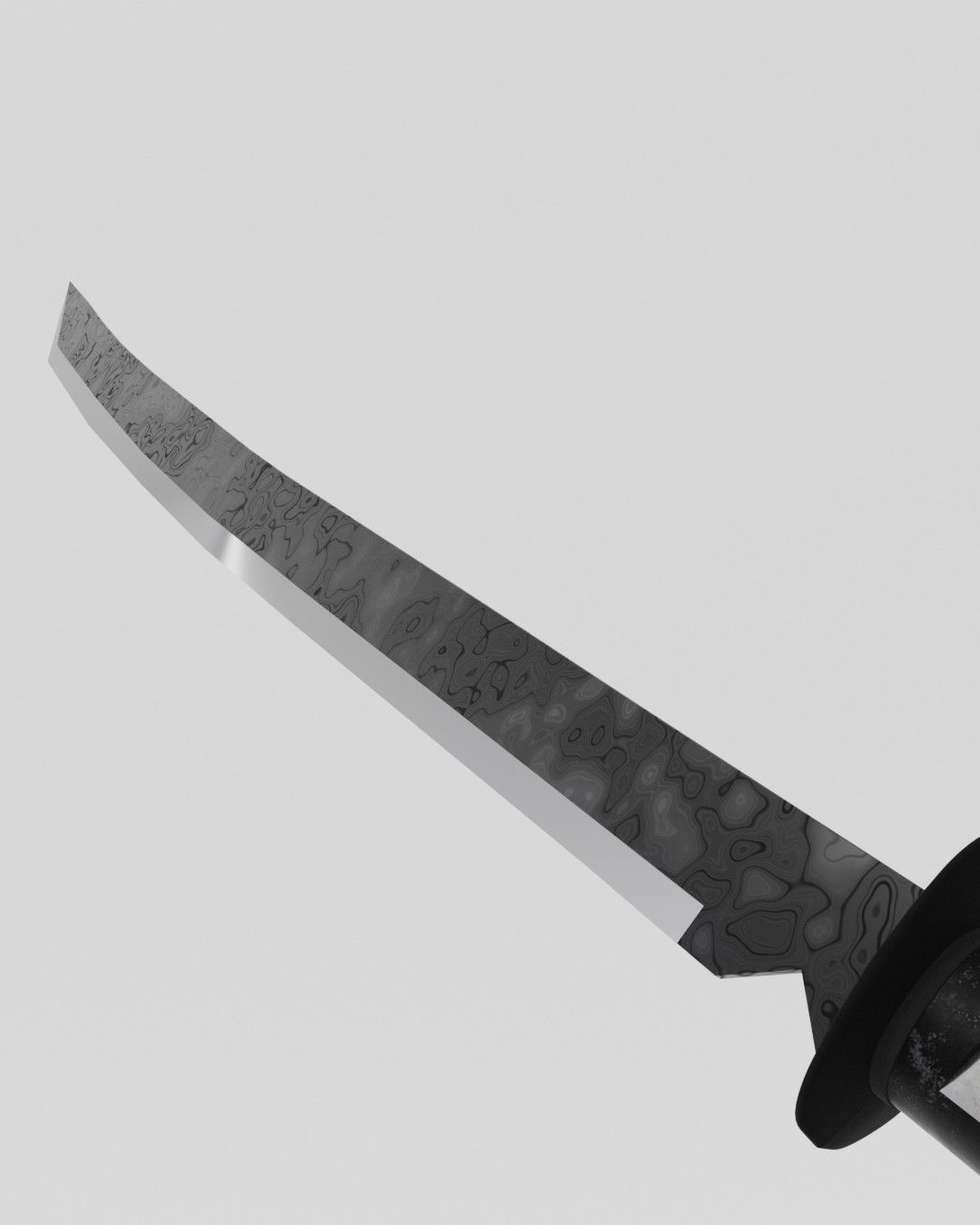 Katana Low-poly 3D model_7