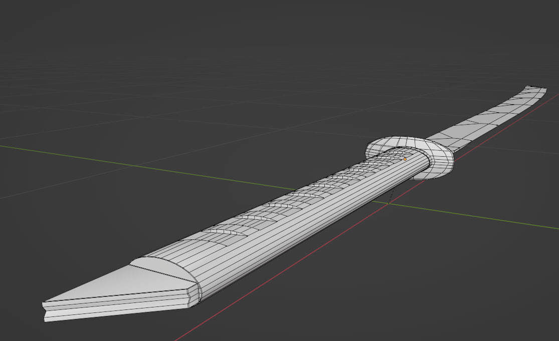Katana Low-poly 3D model_9