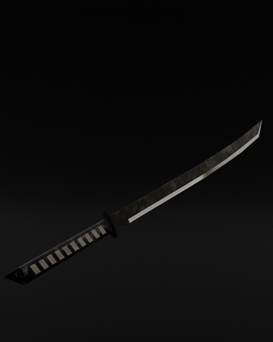 Katana Low-poly 3D model_4