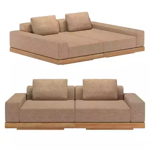 CORTONA TEAK MODULAR DAYBED