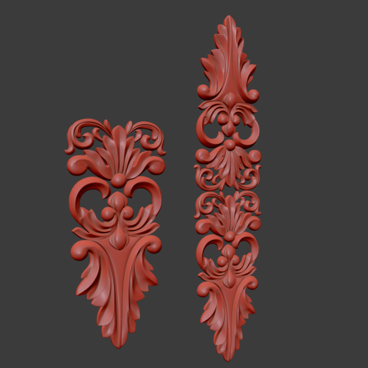 Ornament Gold 05 3D model_5