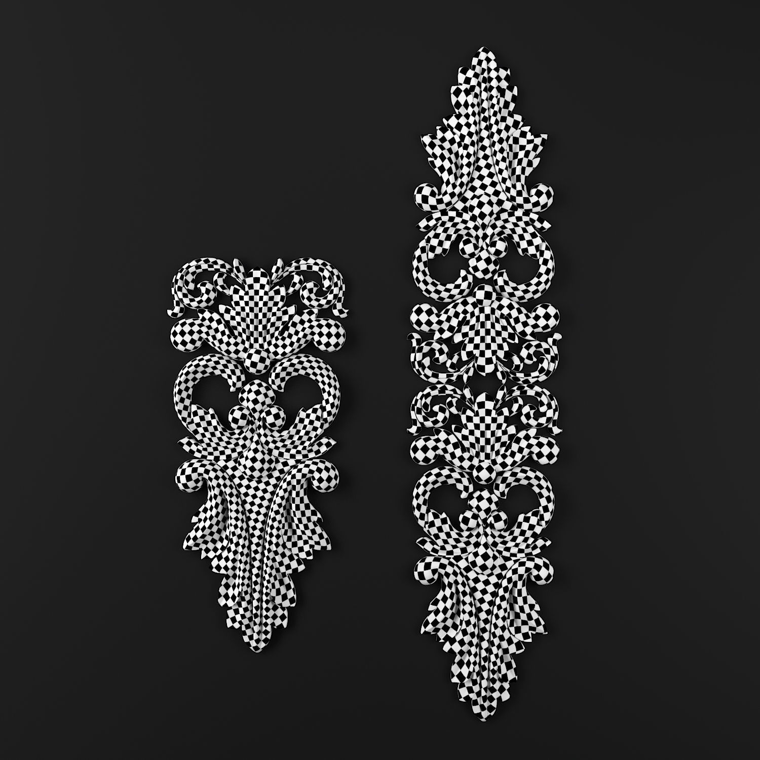 Ornament Gold 05 3D model_3