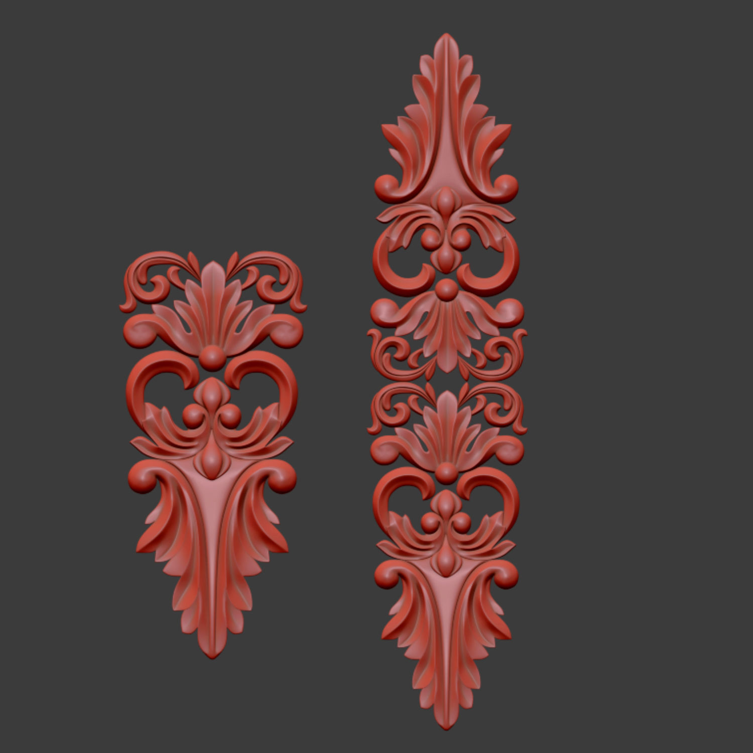 Ornament Gold 05 3D model_4