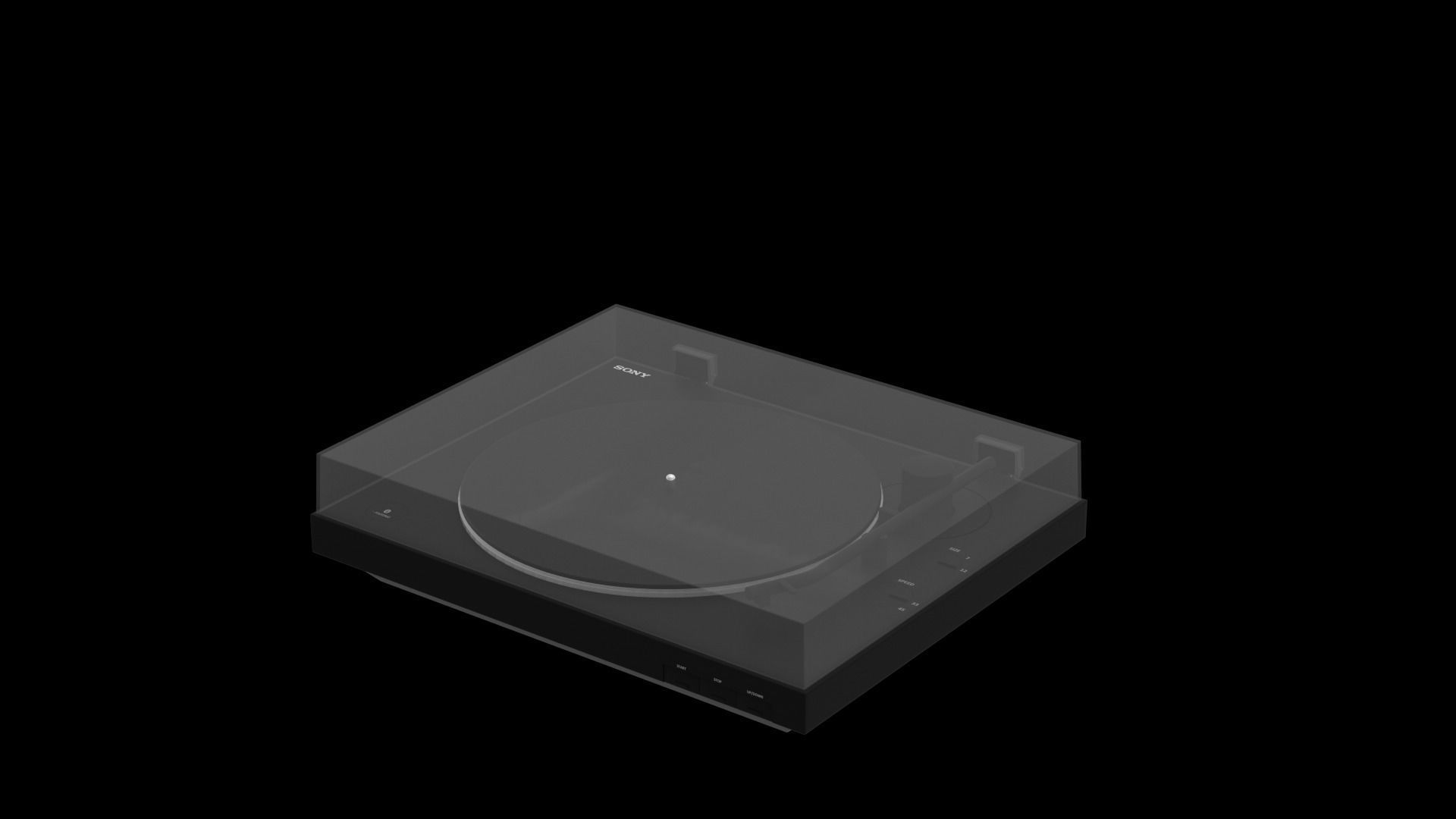 Sony PS-LX310BT turntable Low-poly 3D model_1