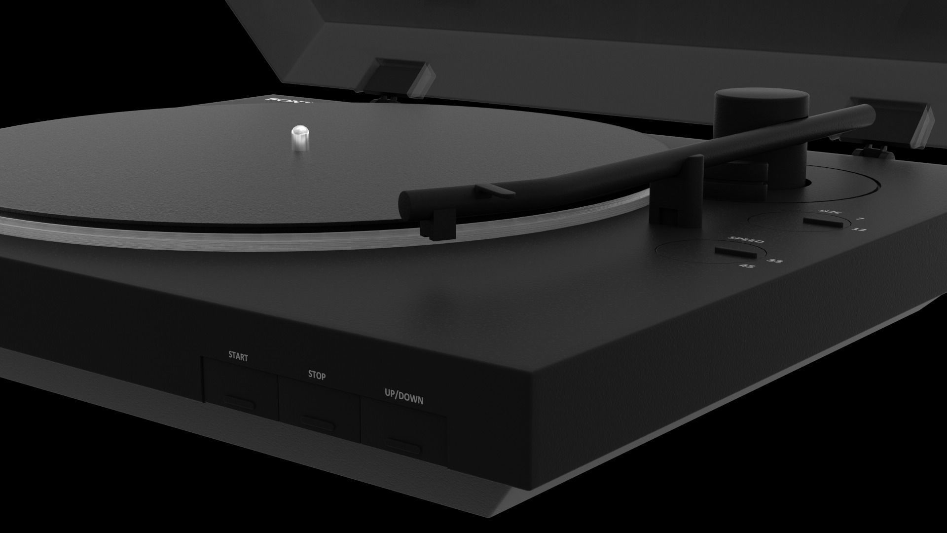Sony PS-LX310BT turntable Low-poly 3D model_3