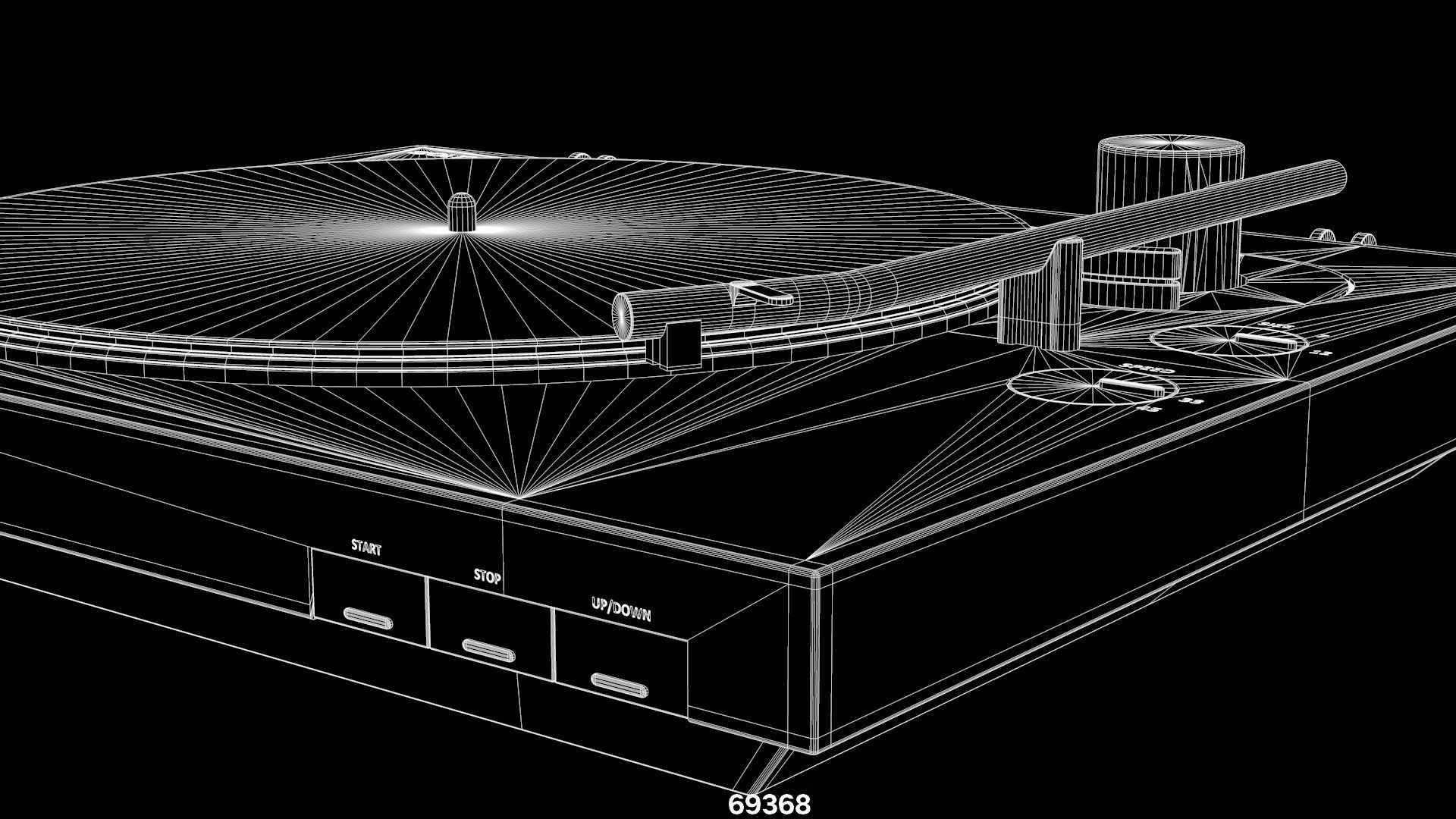 Sony PS-LX310BT turntable Low-poly 3D model_9