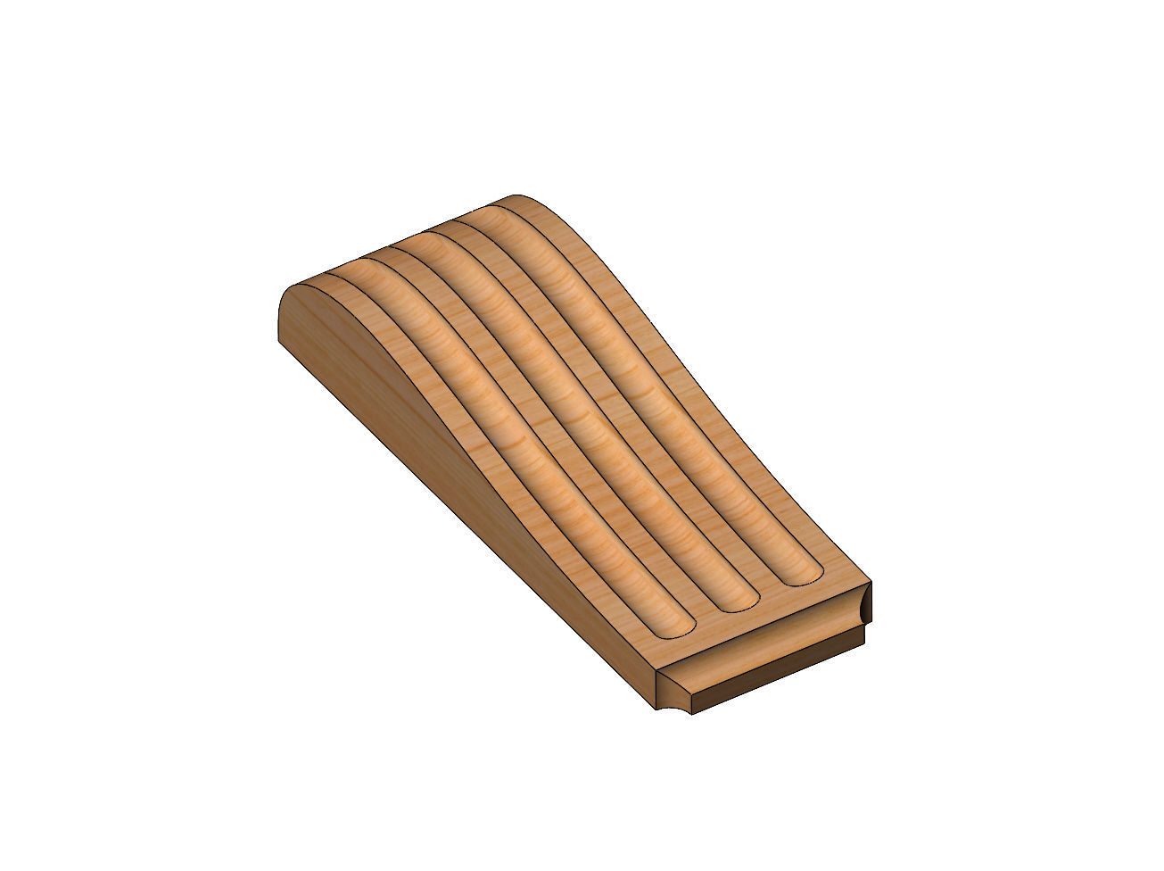 Oval flutes Neoclassical corbel bracket 3D print model_8