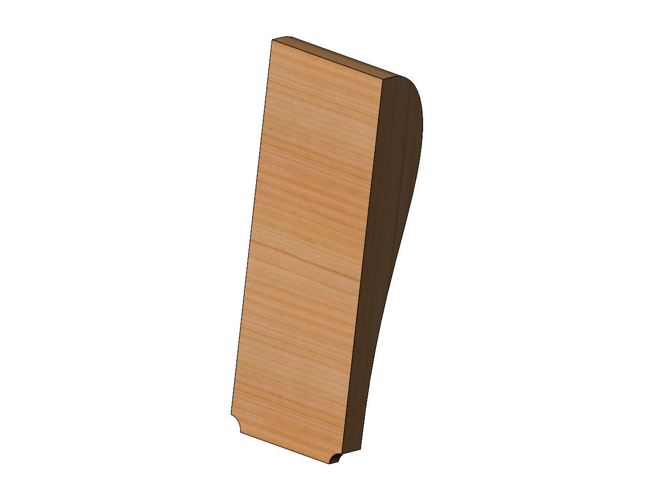 Oval flutes Neoclassical corbel bracket 3D print model_5